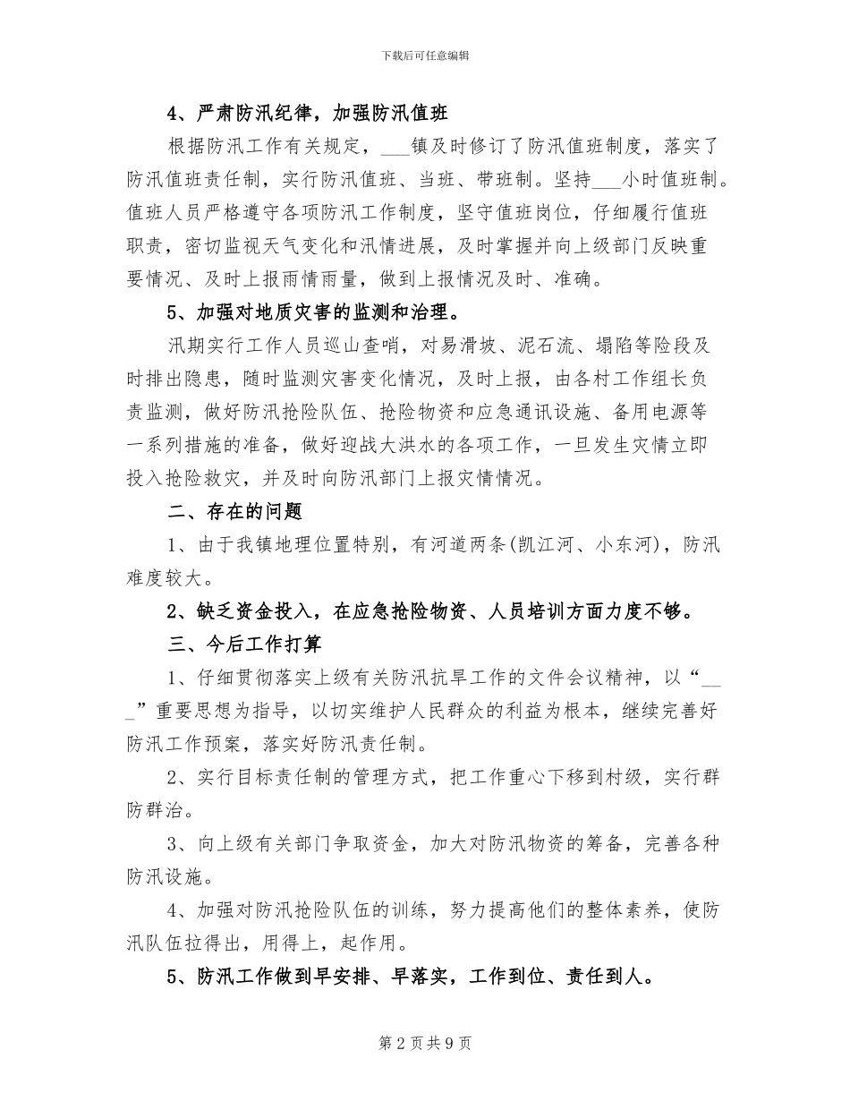 2024年防汛办工作总结_第2页