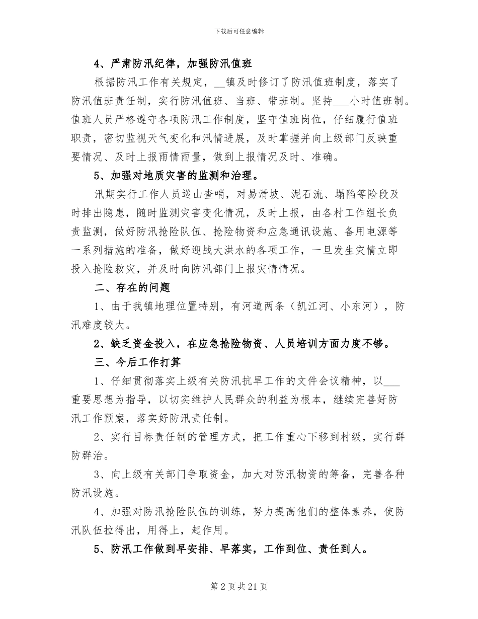 2024年防汛工作年终总结报告_第2页
