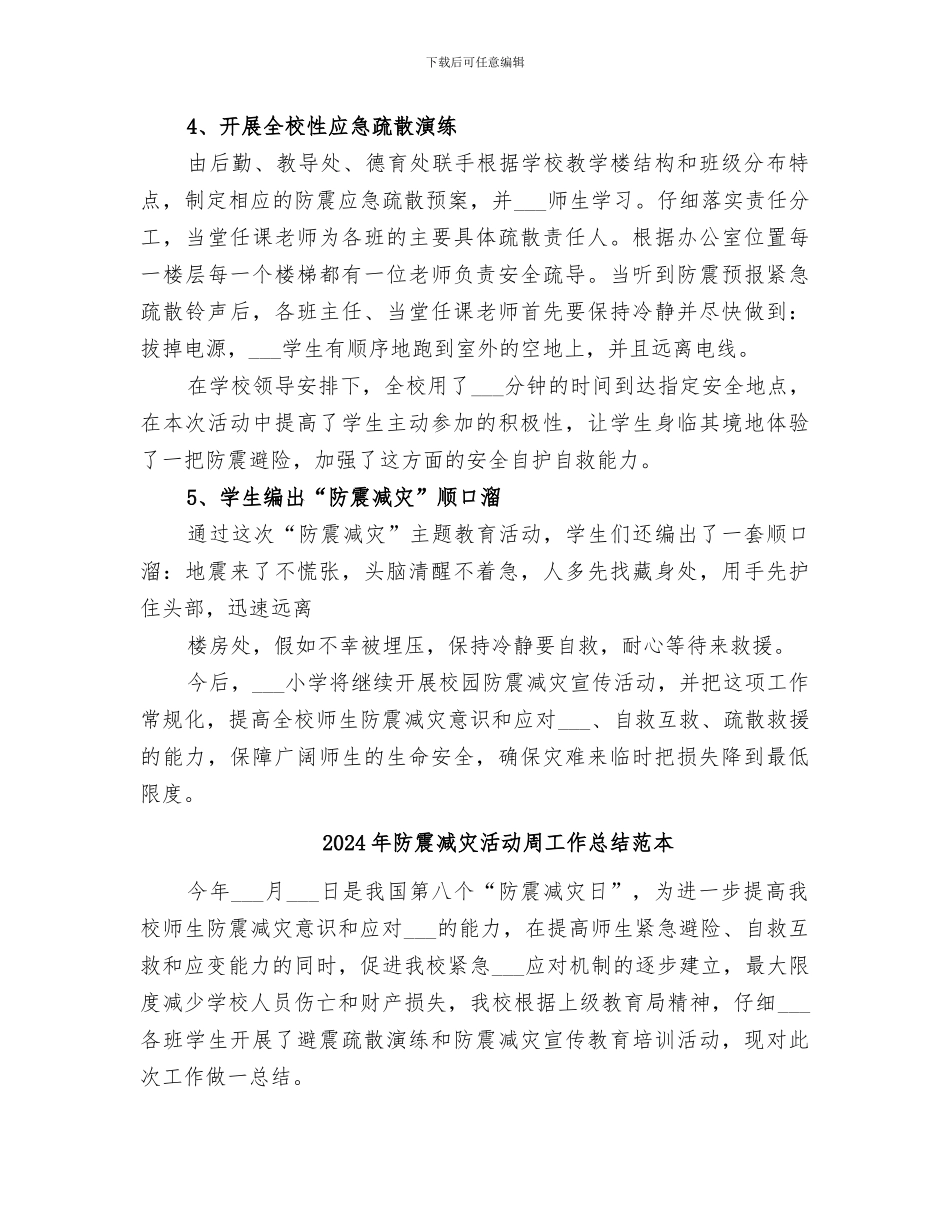 2024年防震减灾活动周工作总结范文_第3页