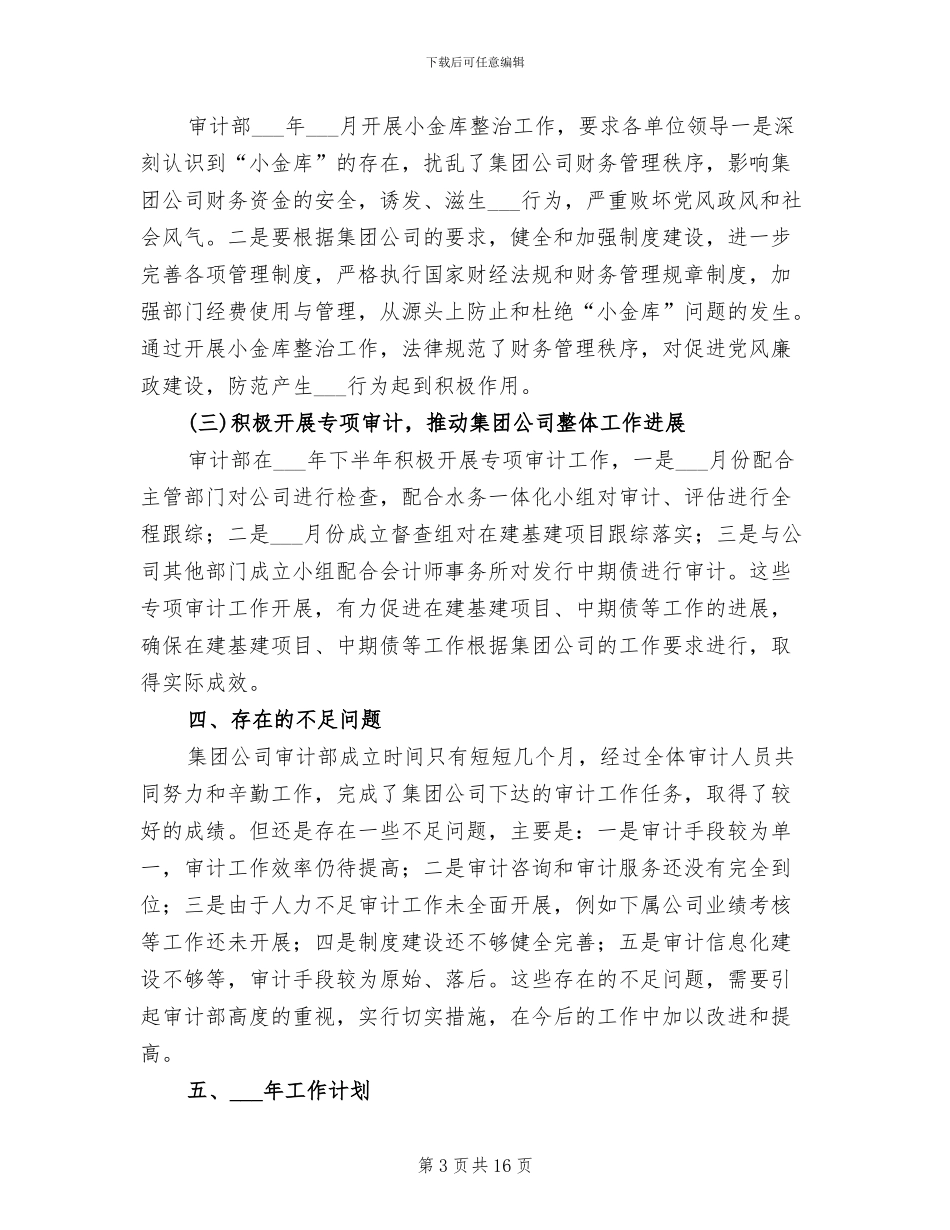 2024年集团内部审计工作总结_第3页