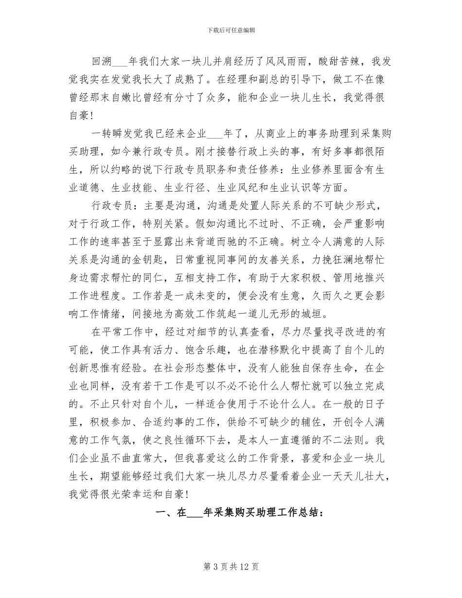 2024年零售采购助理年终工作总结_第3页