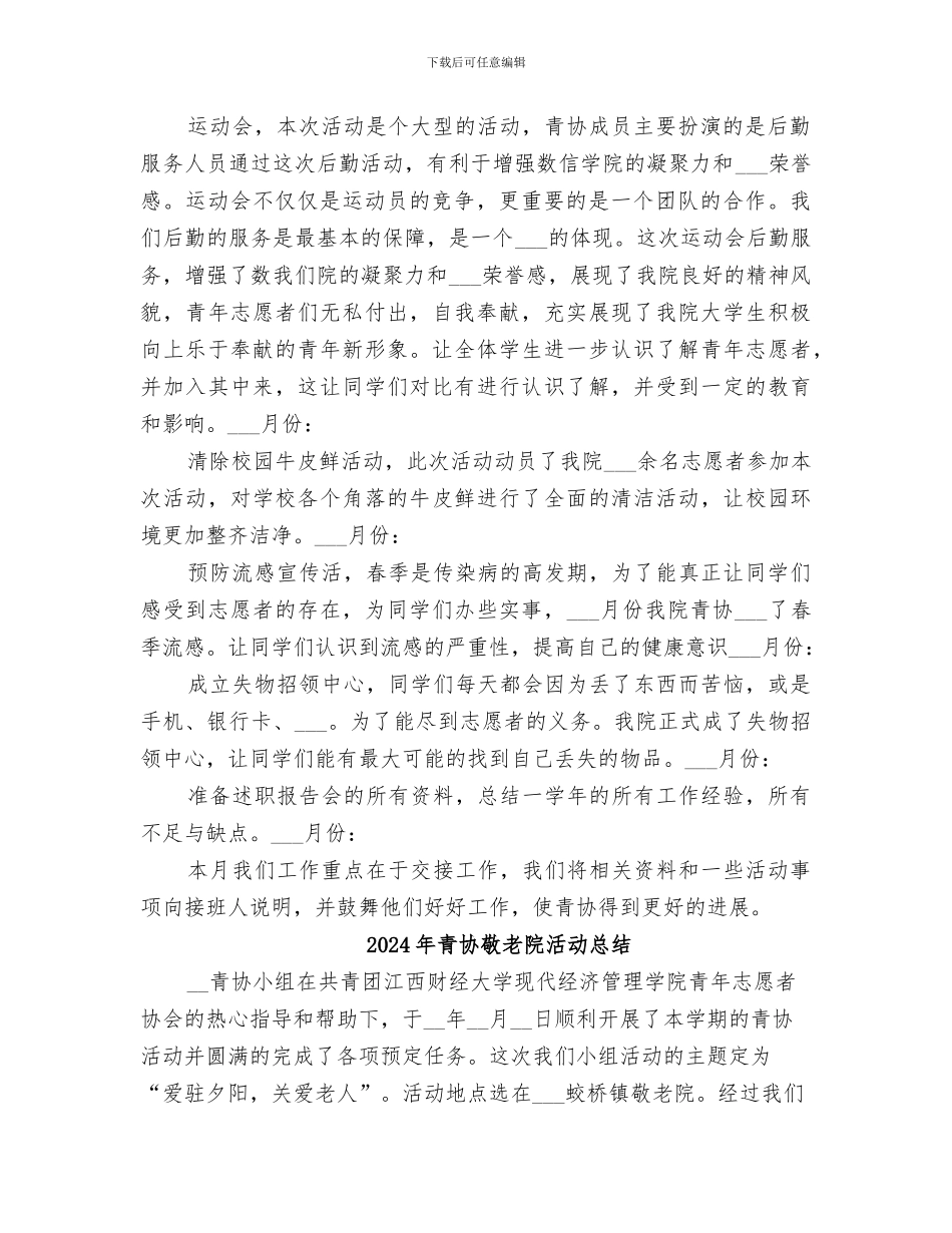 2024年青协年终总结范本_第2页