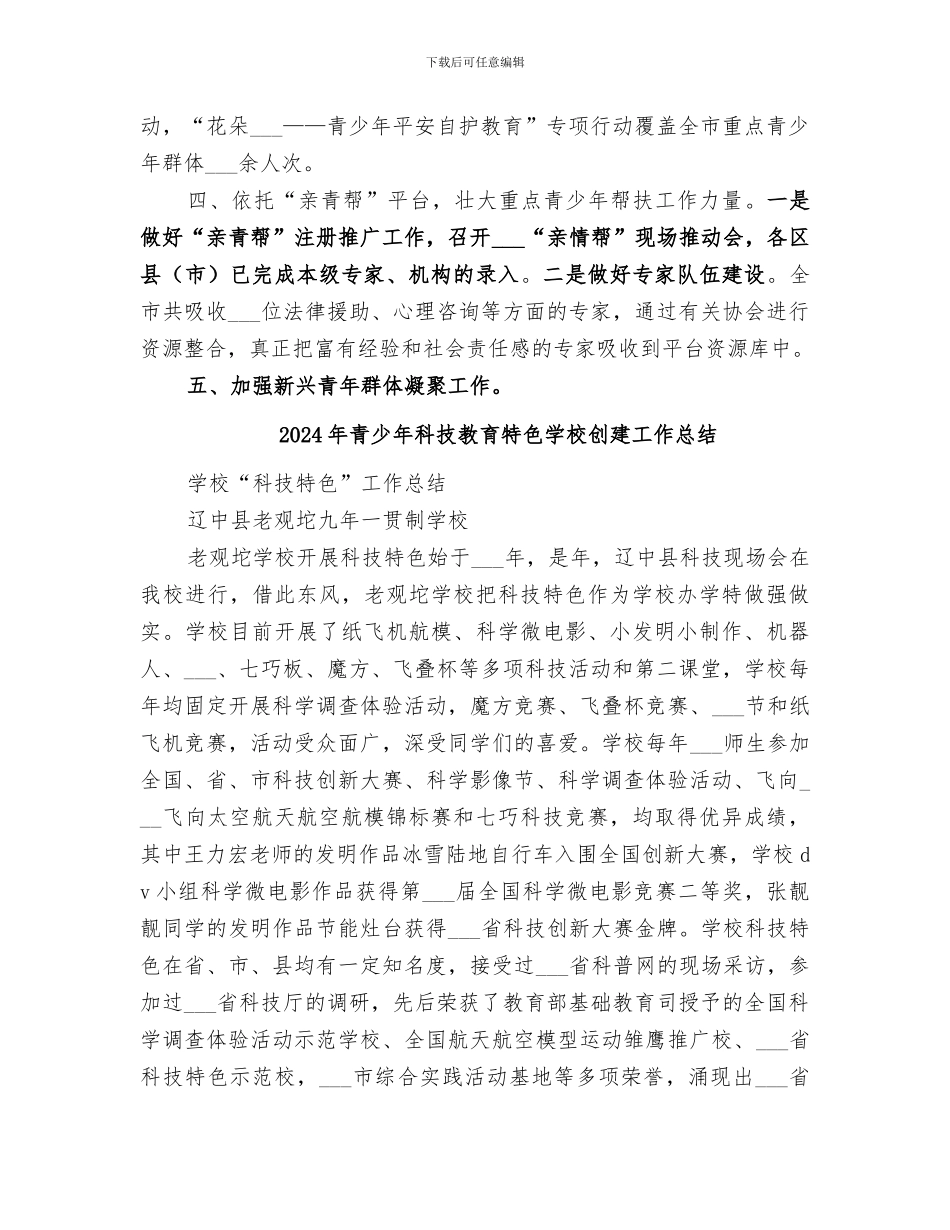 2024年青少年社会参与和权益维护工作总结_第2页