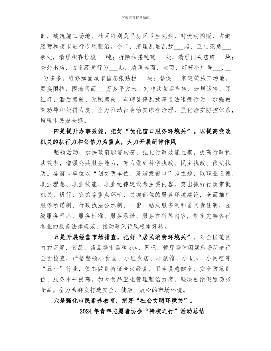 2024年青年志愿者创城工作总结范本_第2页