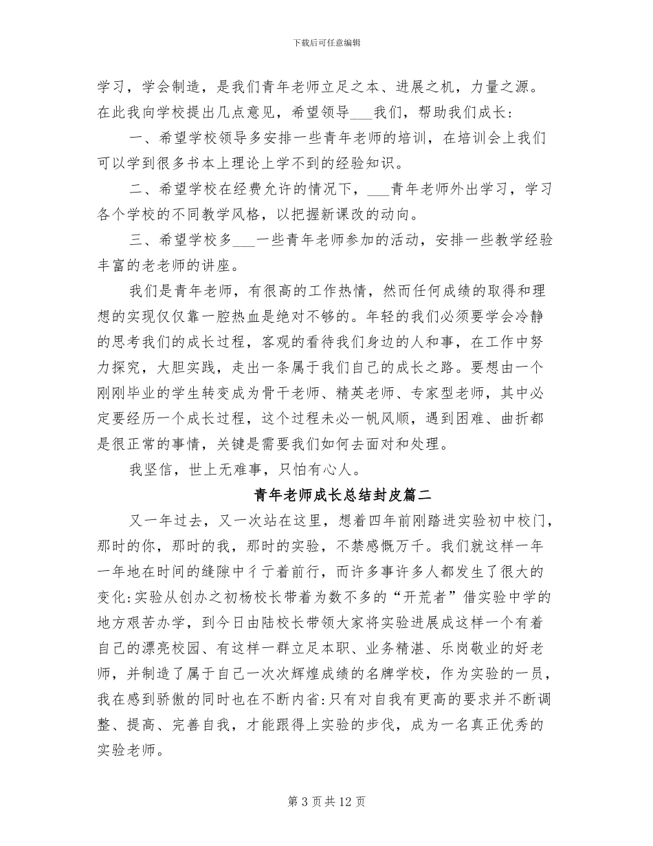 2024年青年教师成长总结封皮_第3页