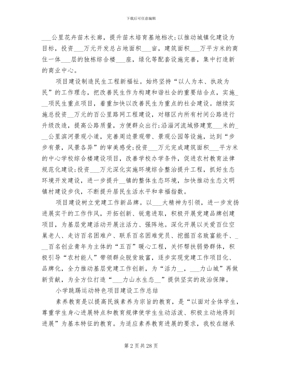 2024年项目建设工作总结_第2页