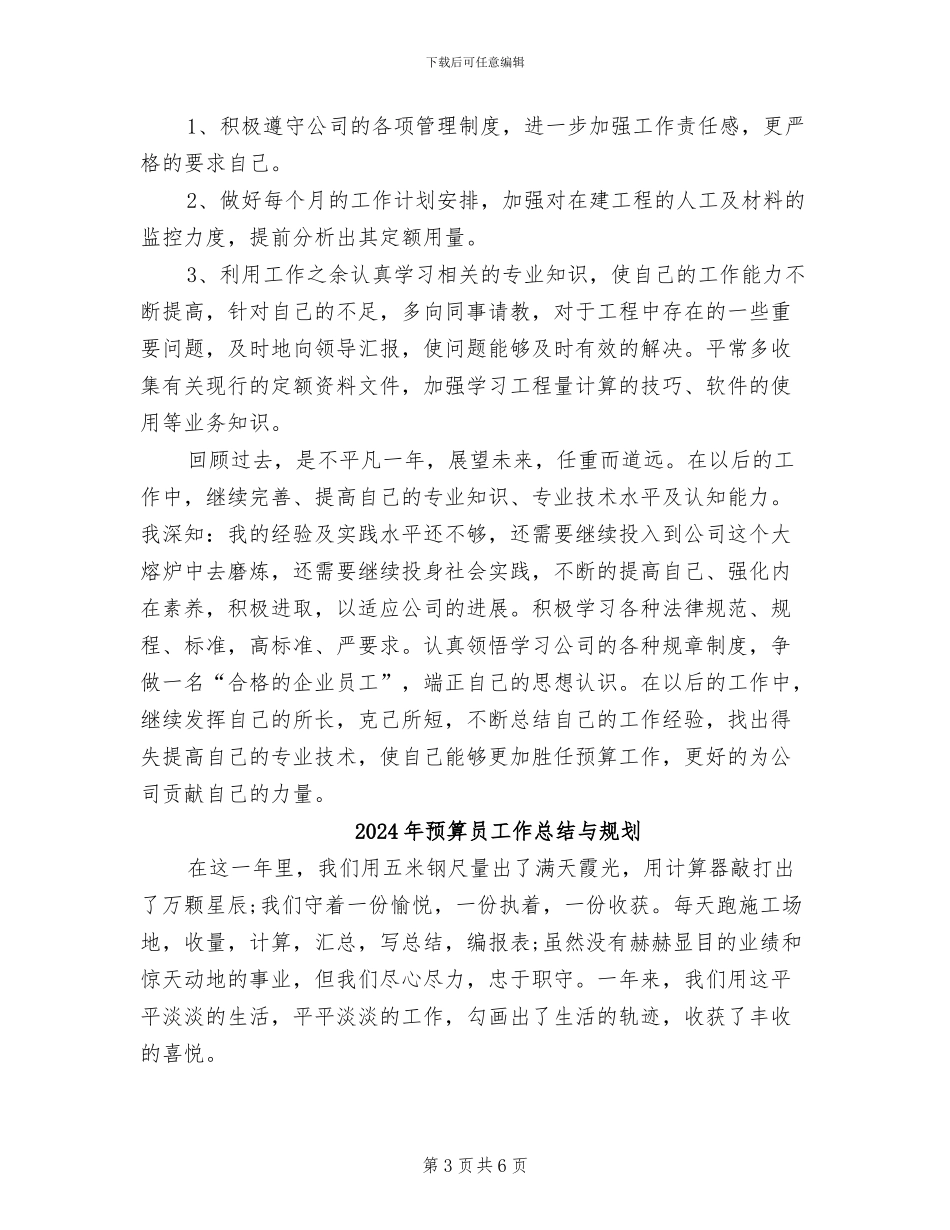 2024年预算员工作总结_第3页