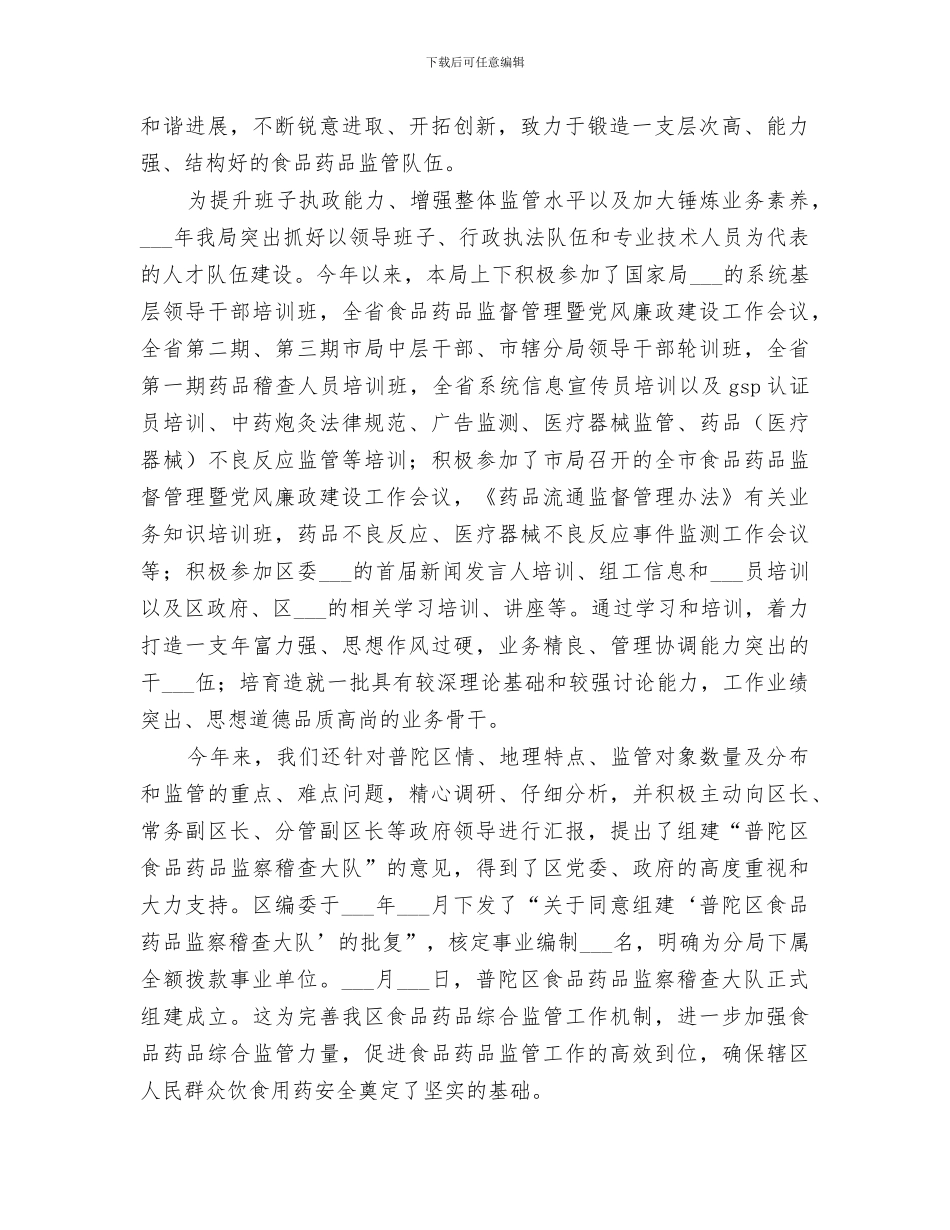 2024年食品药品监管局工作总结暨工作思路_第2页