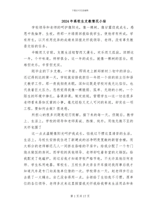 2024年高校生支教情况小结