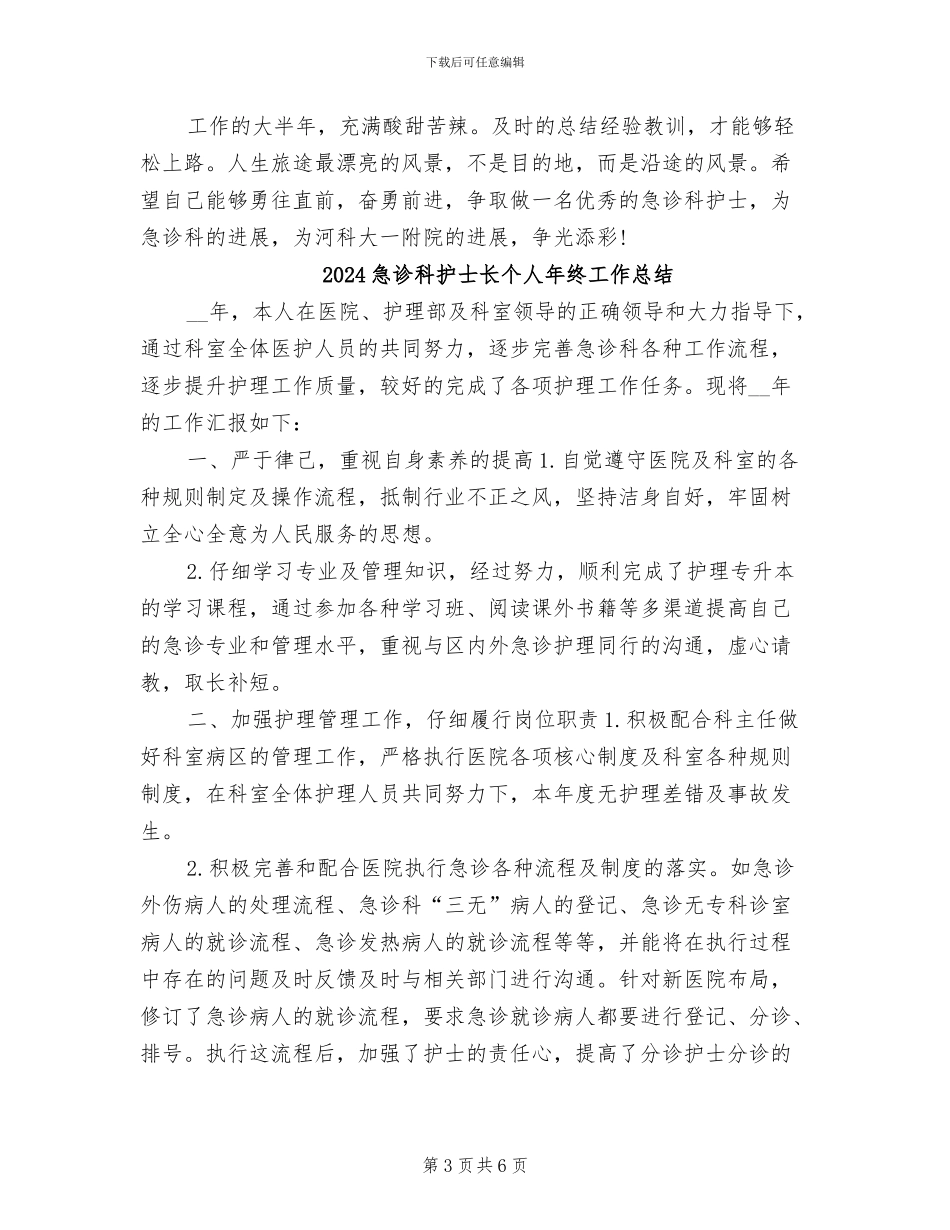 2024急诊科护士终个人总结_第3页