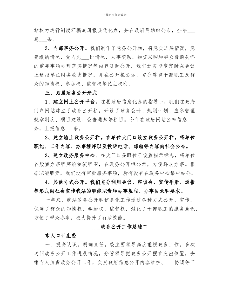 2024政务公开工作总结_第2页