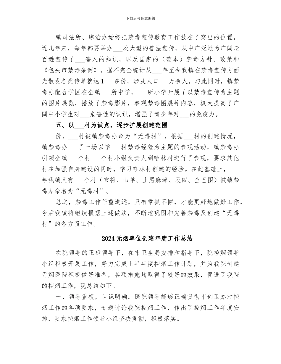 2024无毒社区工作总结范文_第3页