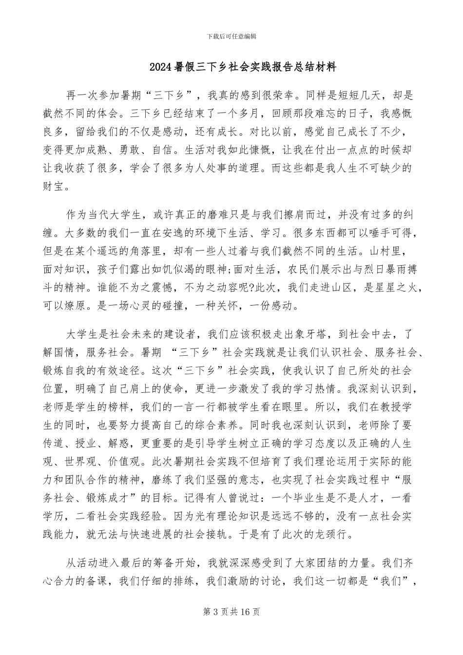 2024暑假三下乡个人总结_第3页