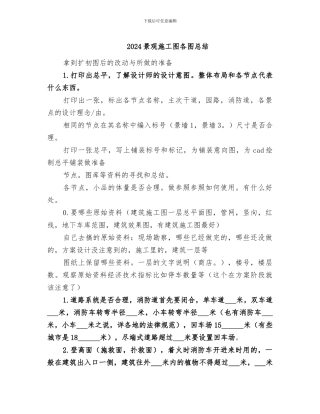 2024景观施工图各图总结