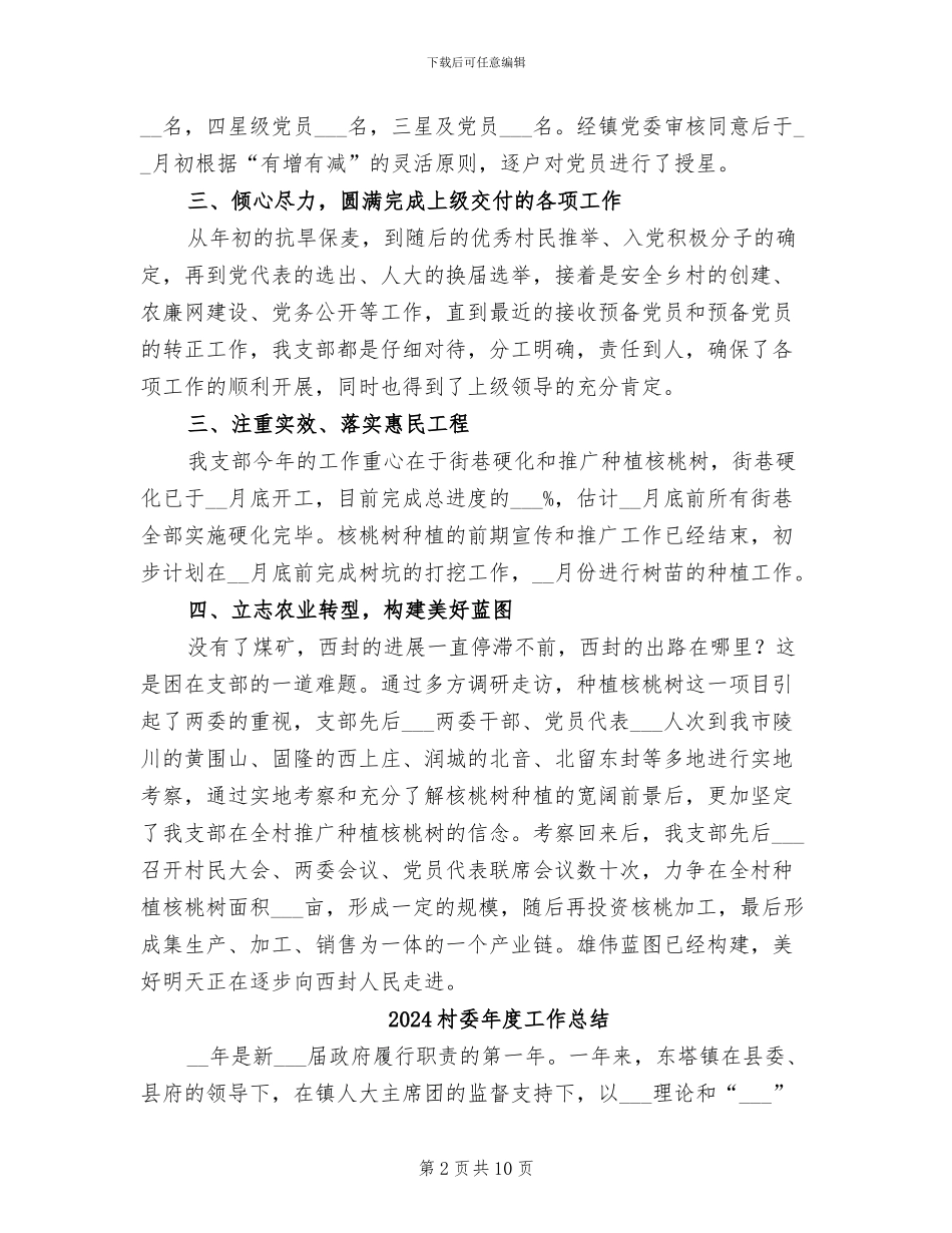 2024村委工作总结_第2页