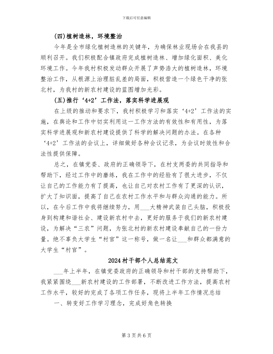 2024村干部个人总结_第3页