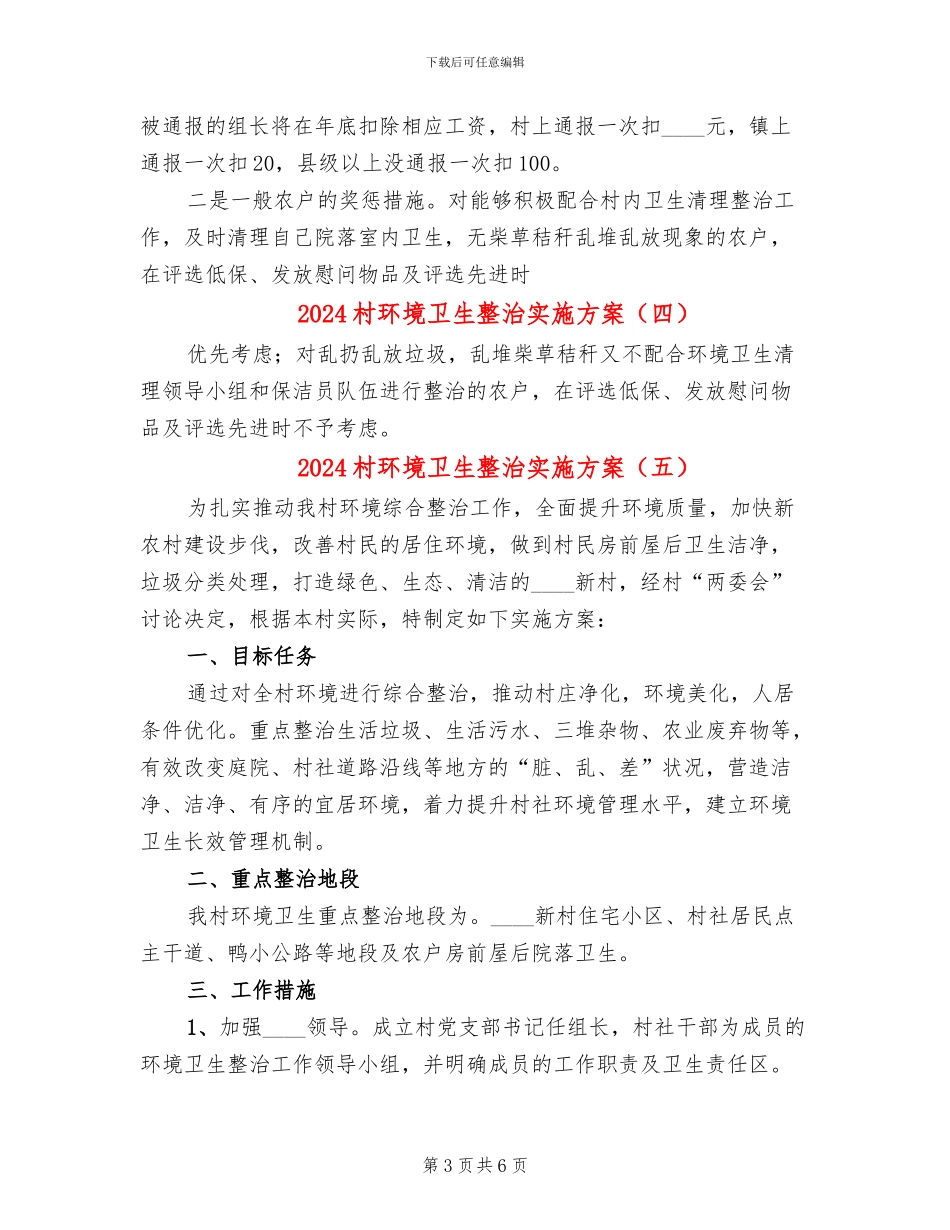 2024村环境卫生整治实施方案_第3页