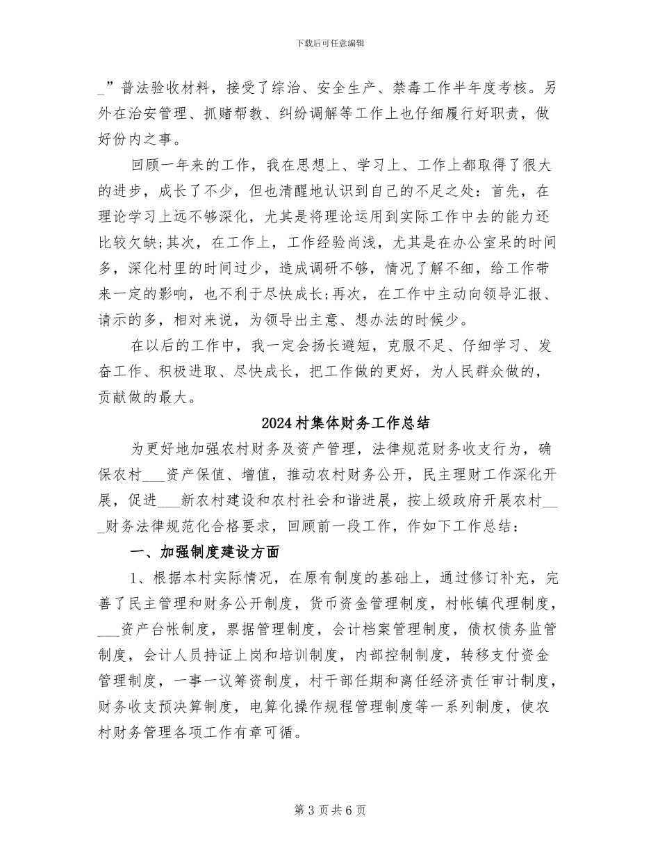 2024村长个人工作总结_第3页