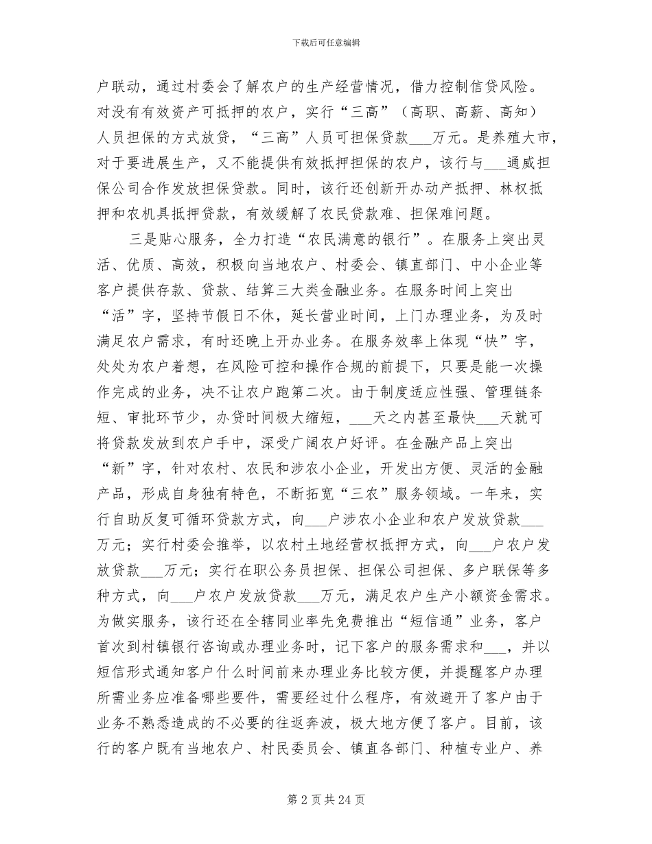 2024村镇银行工作总结_第2页