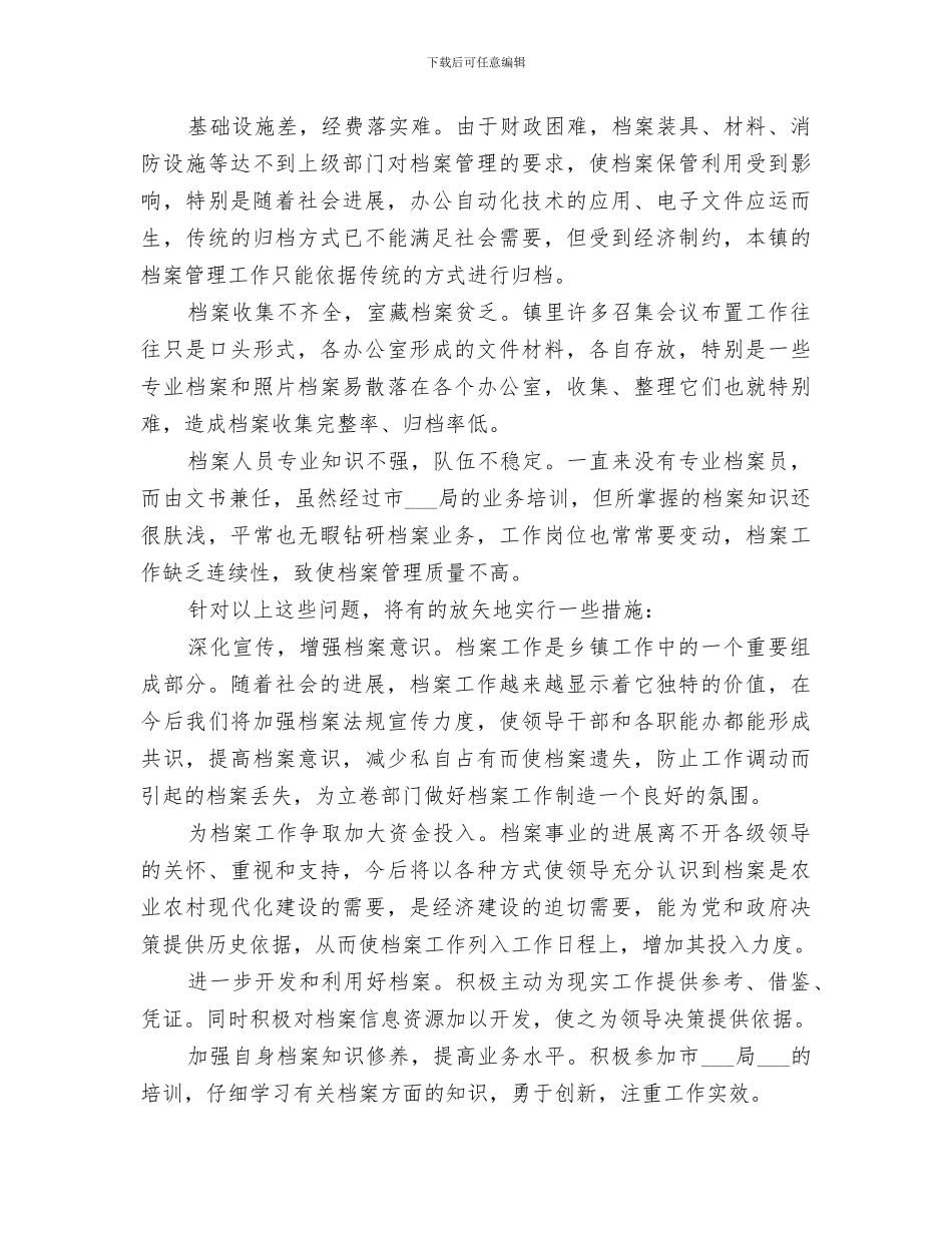 2024某镇档案工作总结_第2页