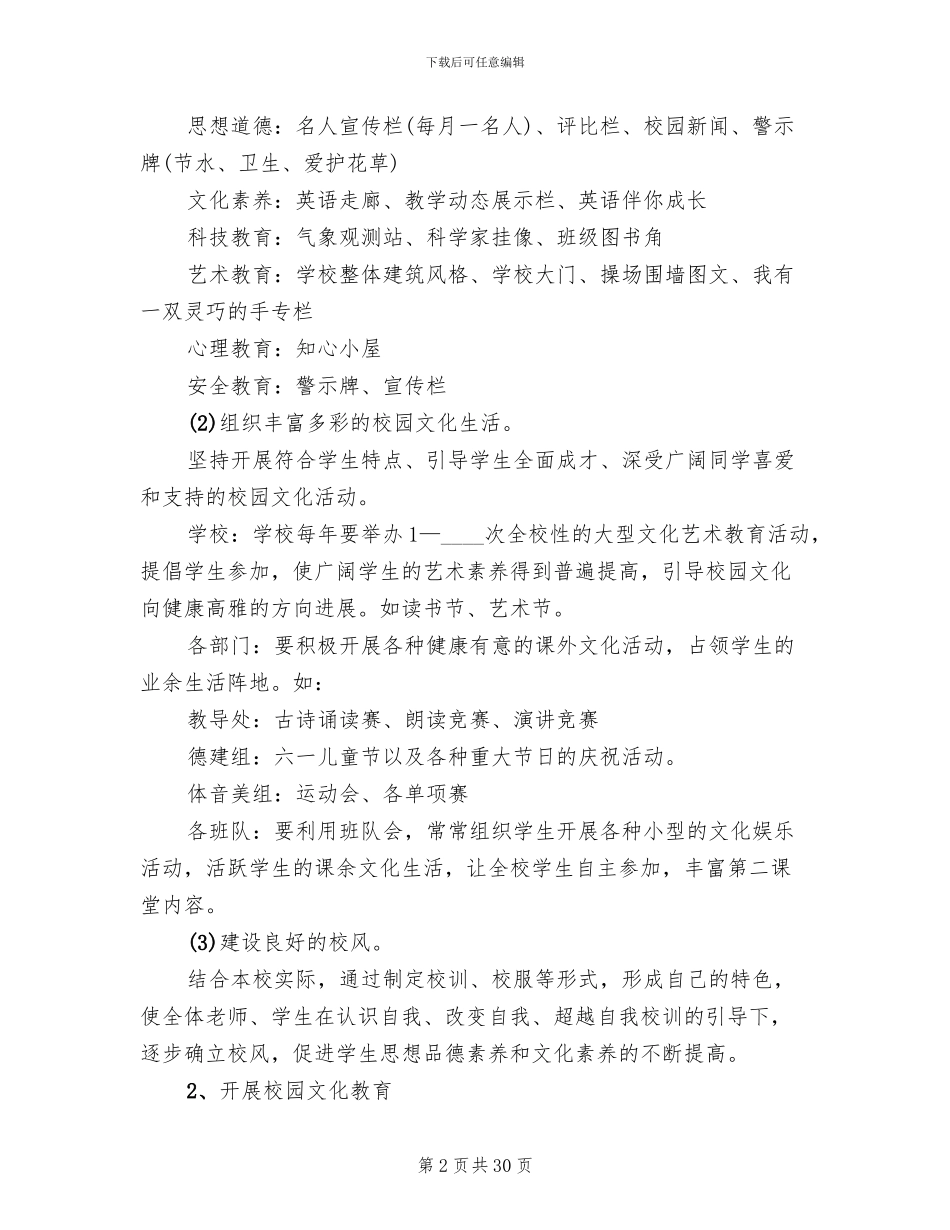 2024校园文化建设方案_第2页