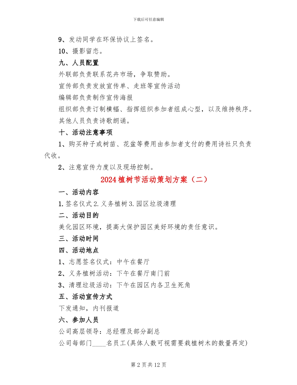 2024植树节活动策划方案_第2页