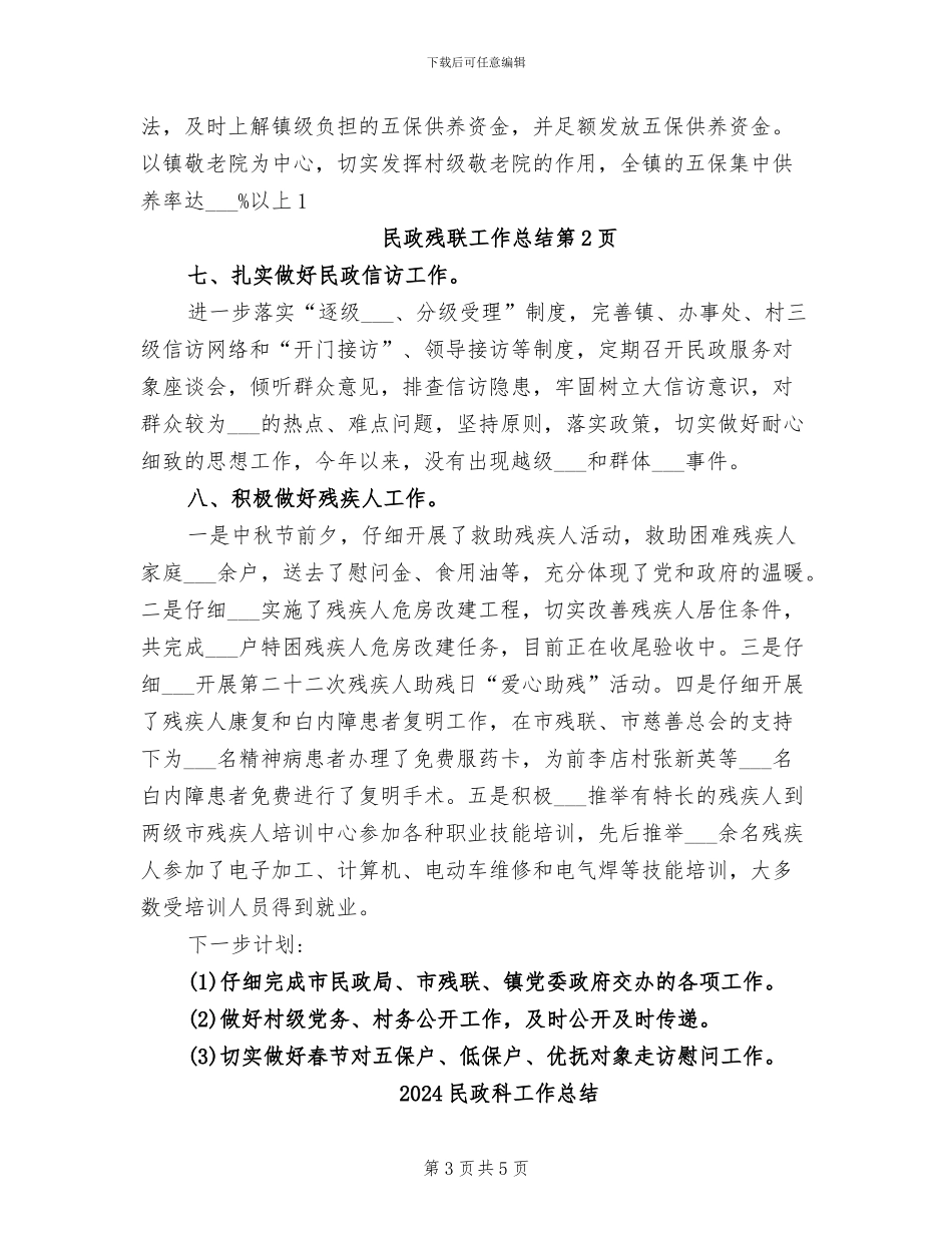 2024民政残联工作总结_第3页
