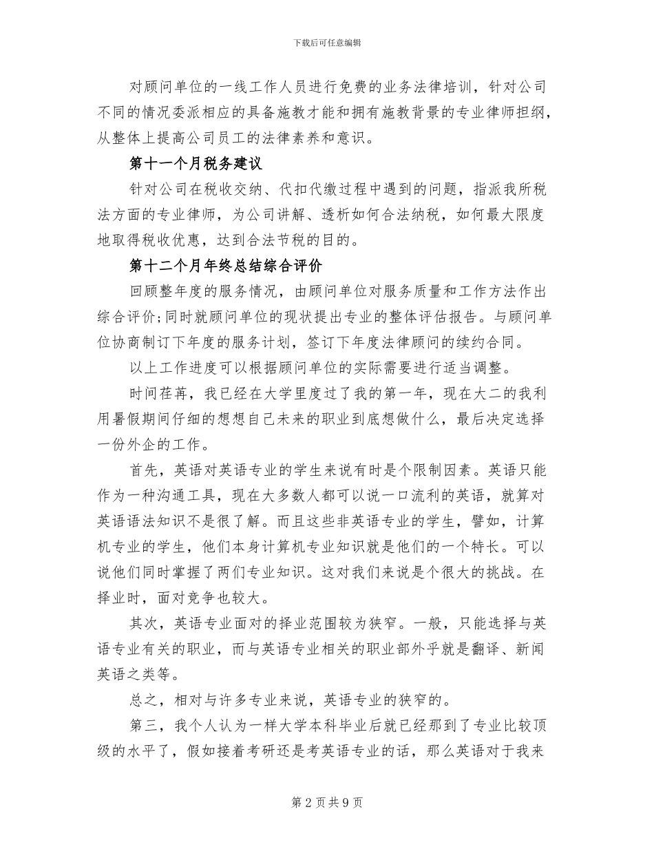 2024法律顾问个人年度工作总结_第2页