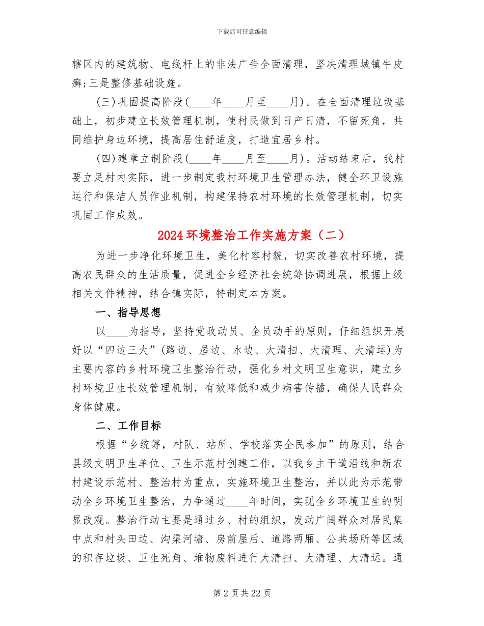 2024环境整治工作实施方案_第2页