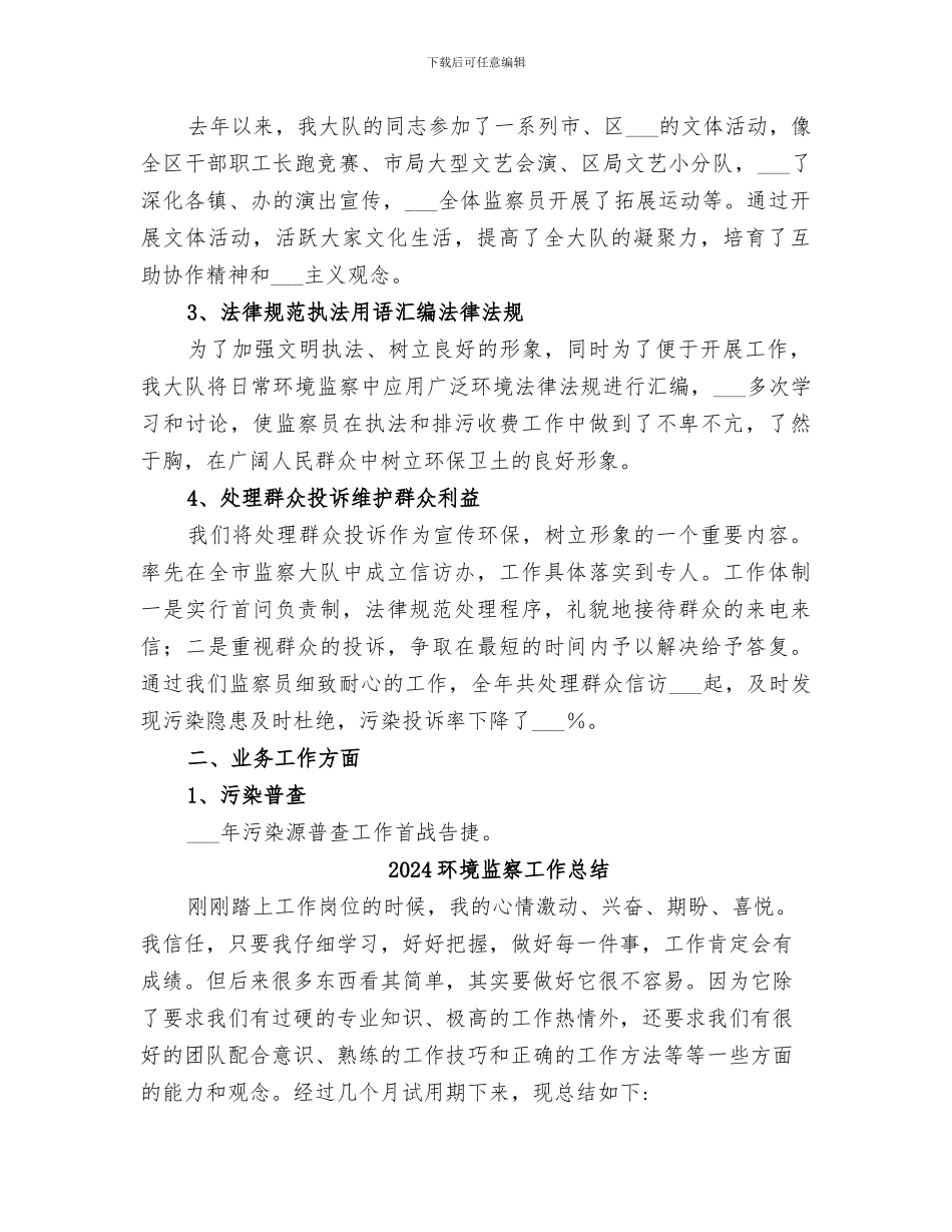 2024环境监察大队工作总结_第3页