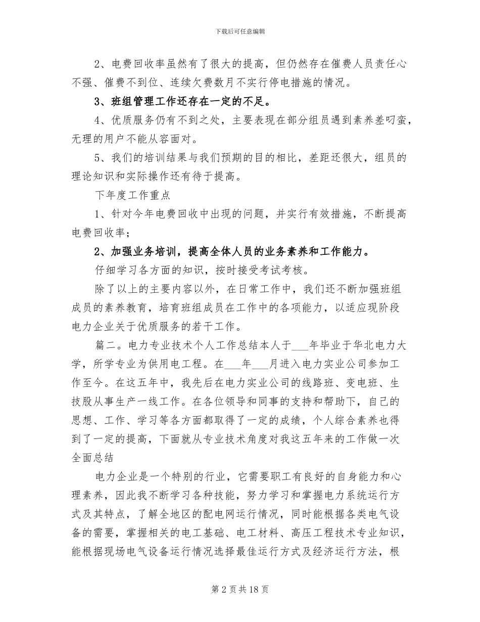2024电力行业工作总结_第2页