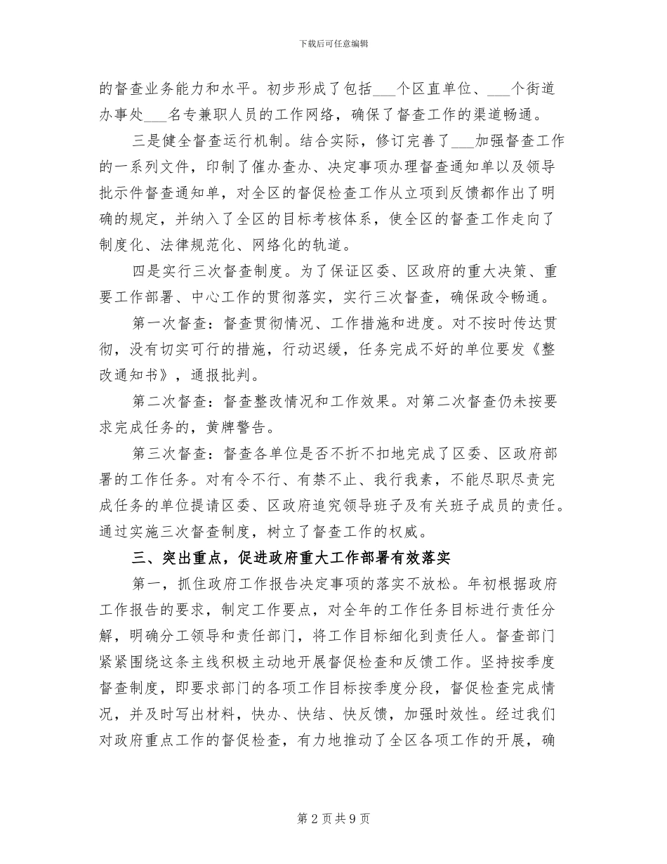 2024督查工作总结范本_第2页