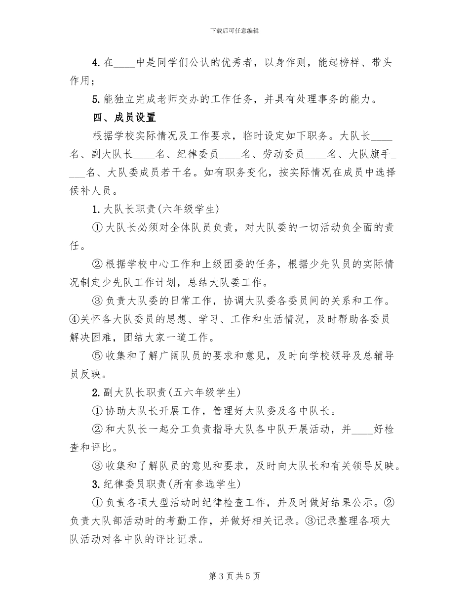 2024秋大队委竞聘上岗方案_第3页