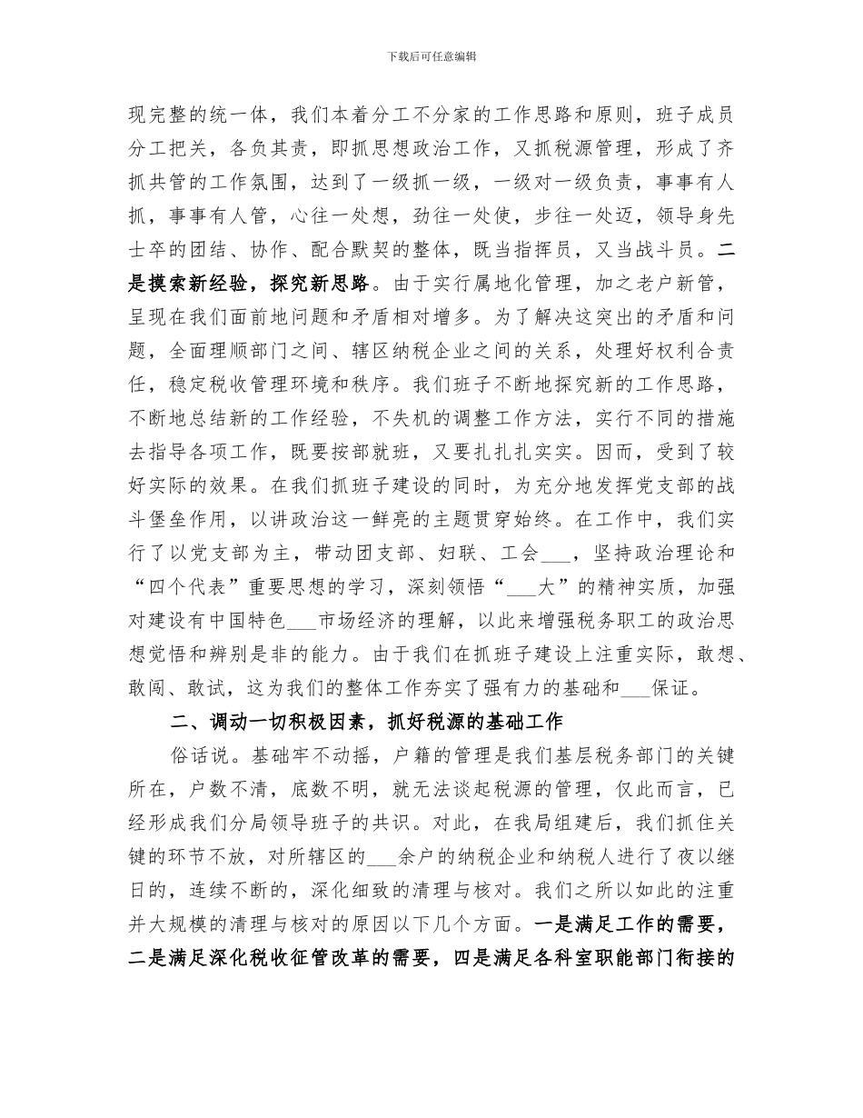 2024税务分局年度工作总结_第2页