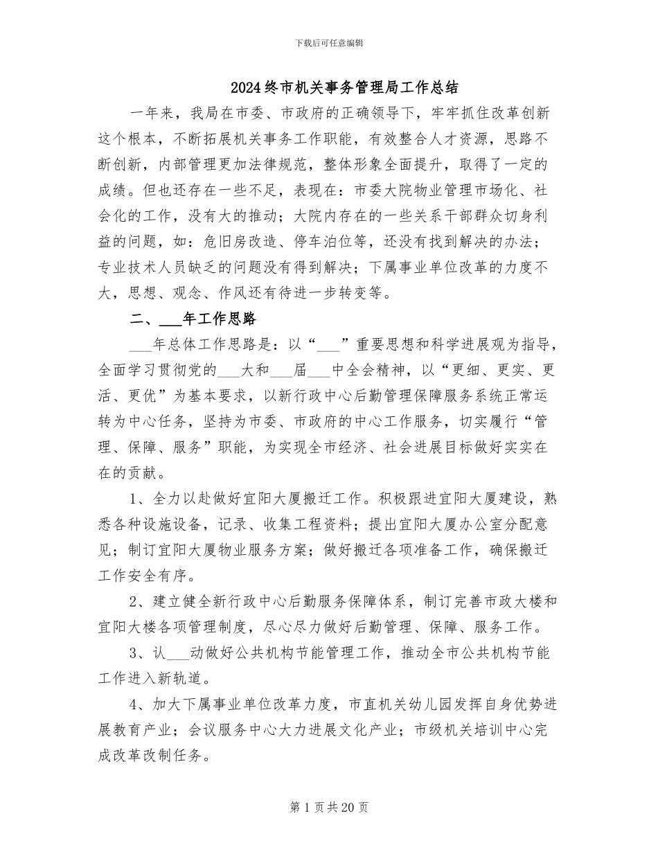 2024终市机关事务管理局工作总结_第1页
