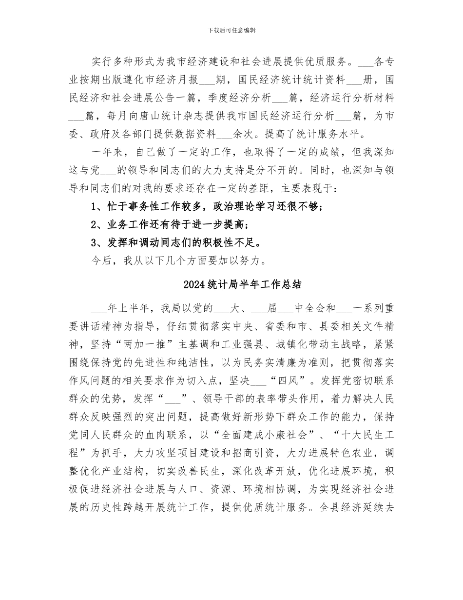 2024统计局副局长个人年度自我总结_第3页