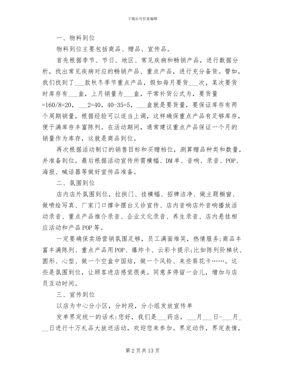 2024药店促销活动总结_第2页