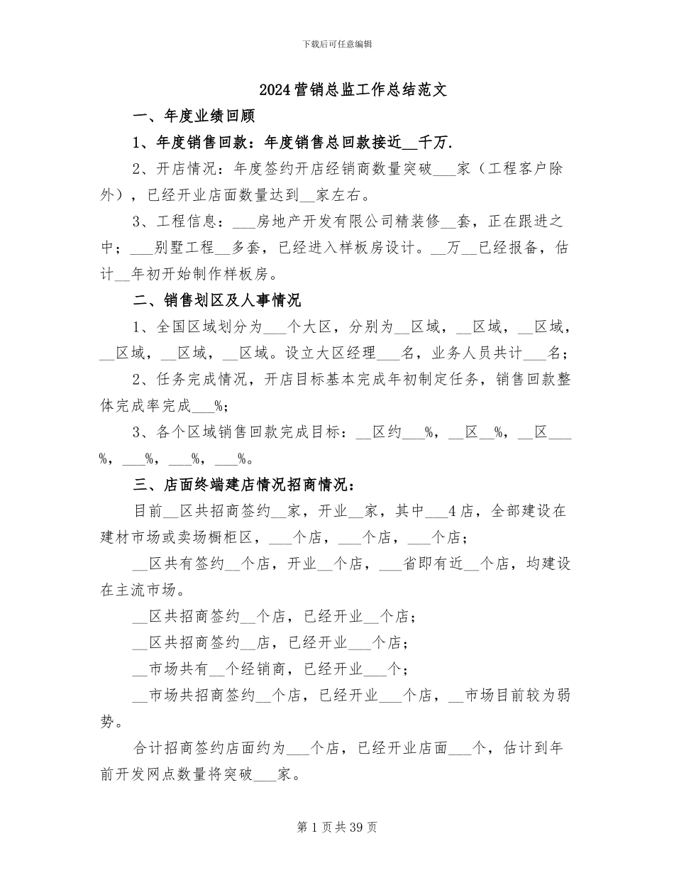 2024营销总监工作总结范文_第1页