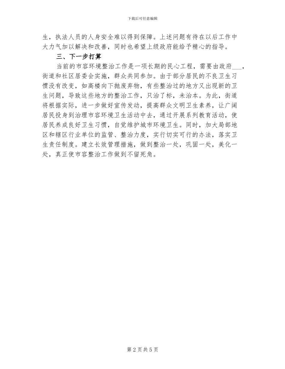 2024街道市容环境综合整治工作总结_第2页