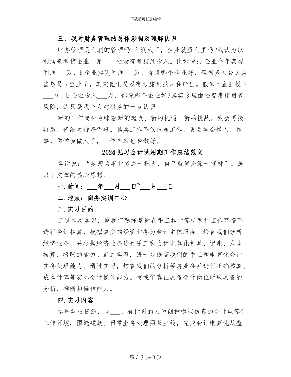 2024见习会计试用期工作总结_第3页