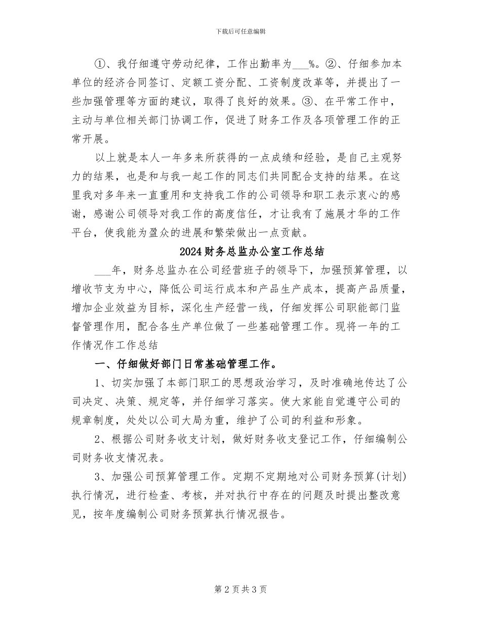2024财务总监个人总结_第2页