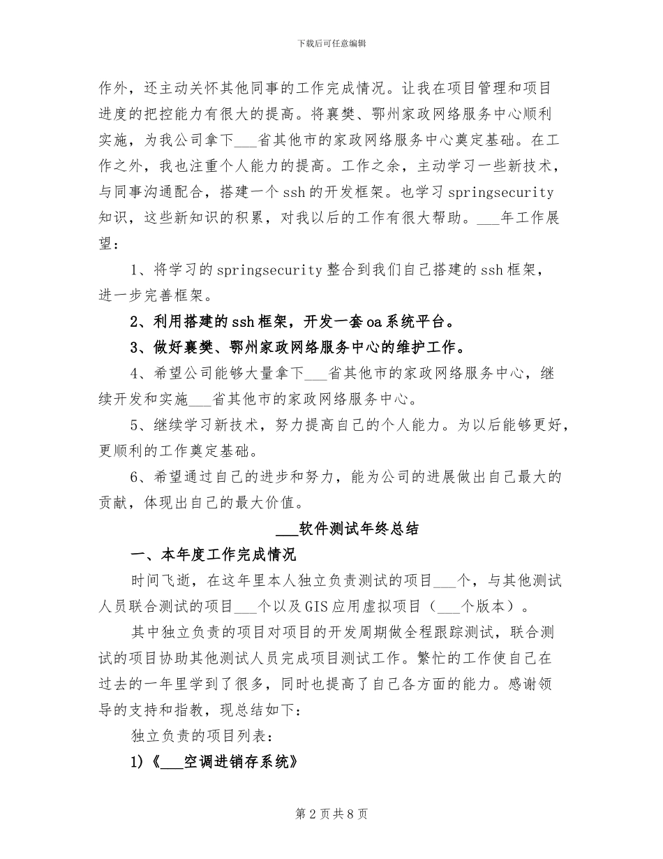 2024软件开发年终工作总结_第2页