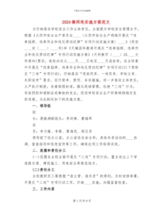 2024镇两违实施方案范文