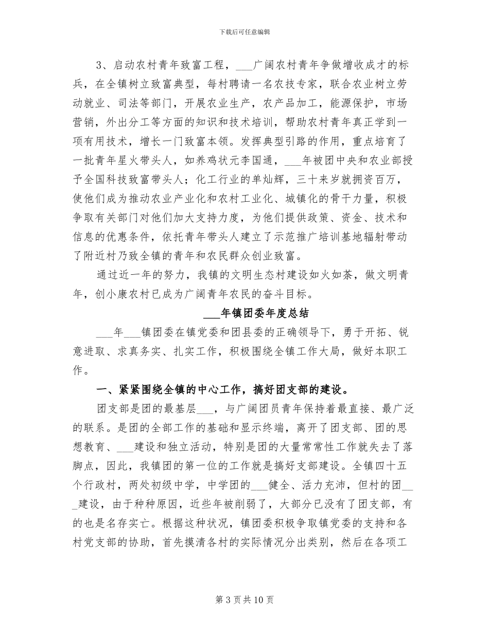 2024镇团委年度工作总结_第3页