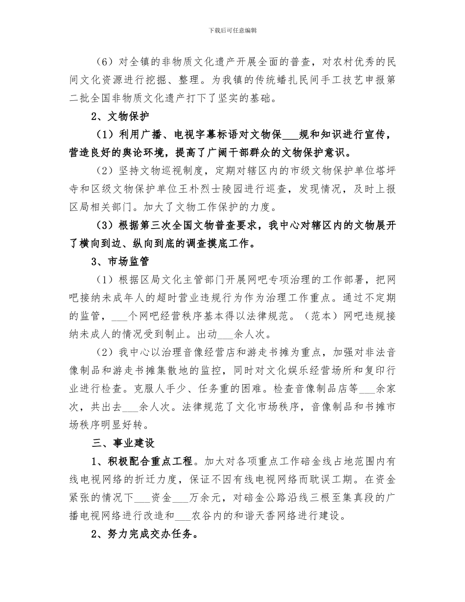 2024镇文化服务中心年度工作总结_第2页