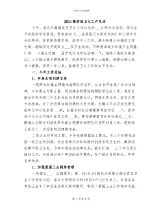 2024镇爱国卫生工作总结