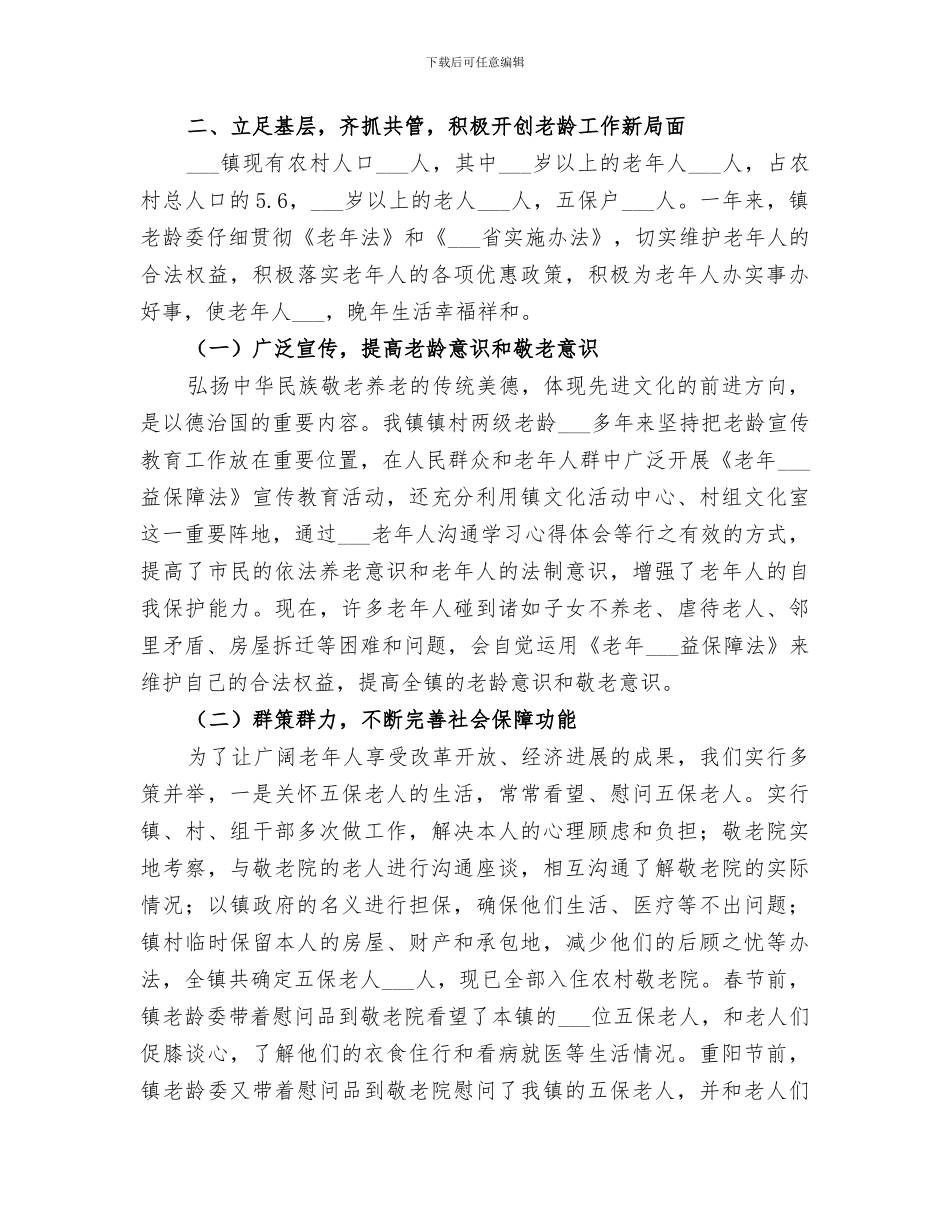 2024镇老龄工作总结_第2页