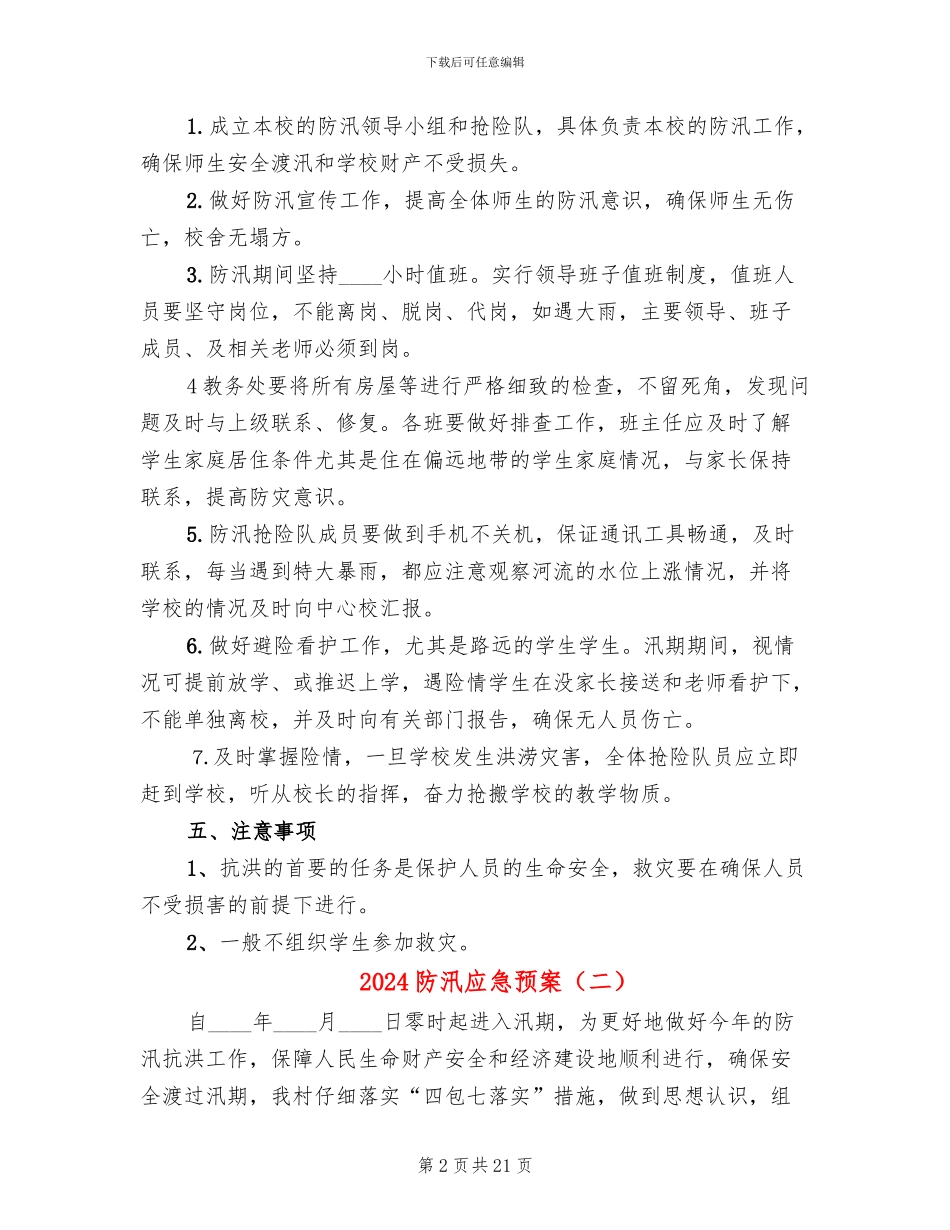 2024防汛应急预案_第2页