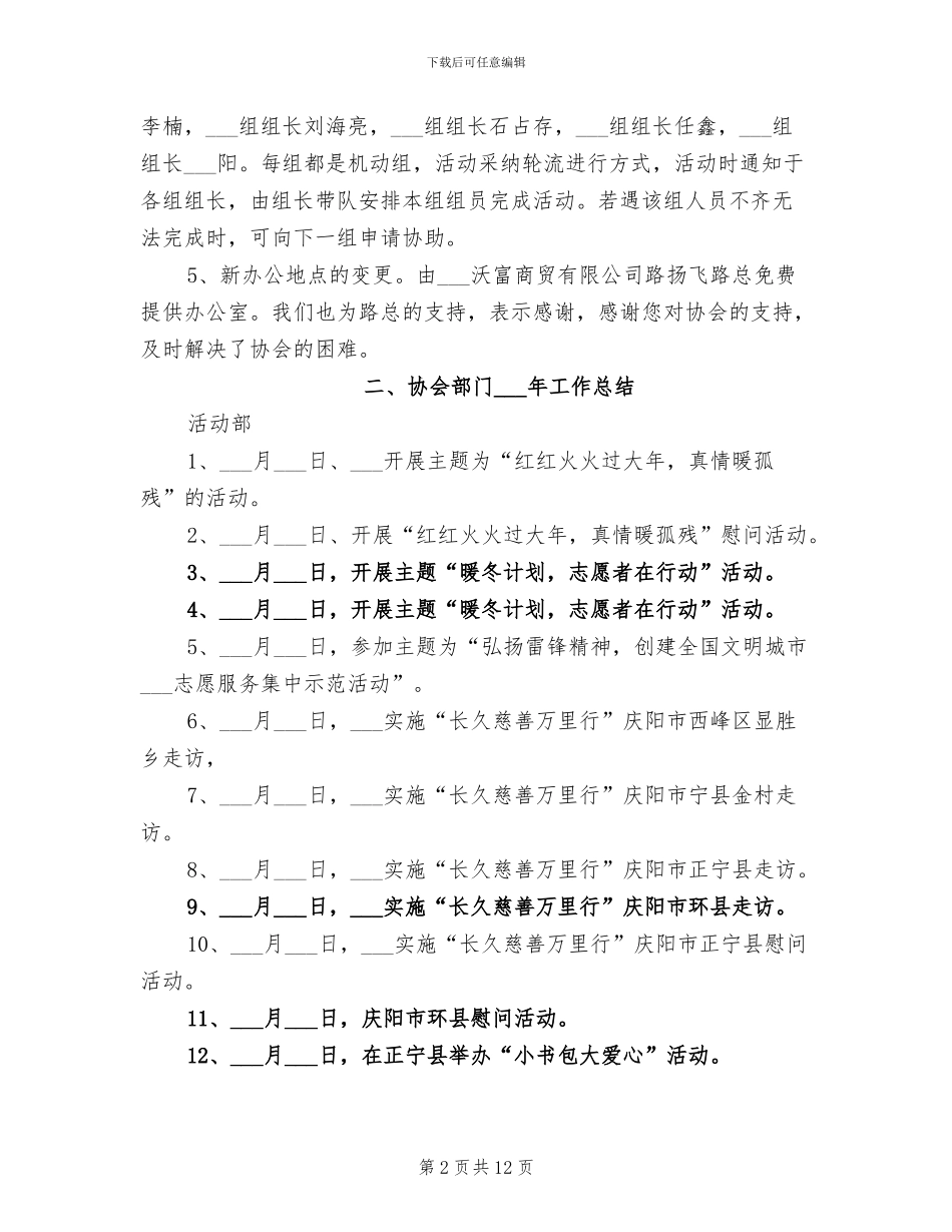 2024阳光志愿者协会工作总结范文_第2页