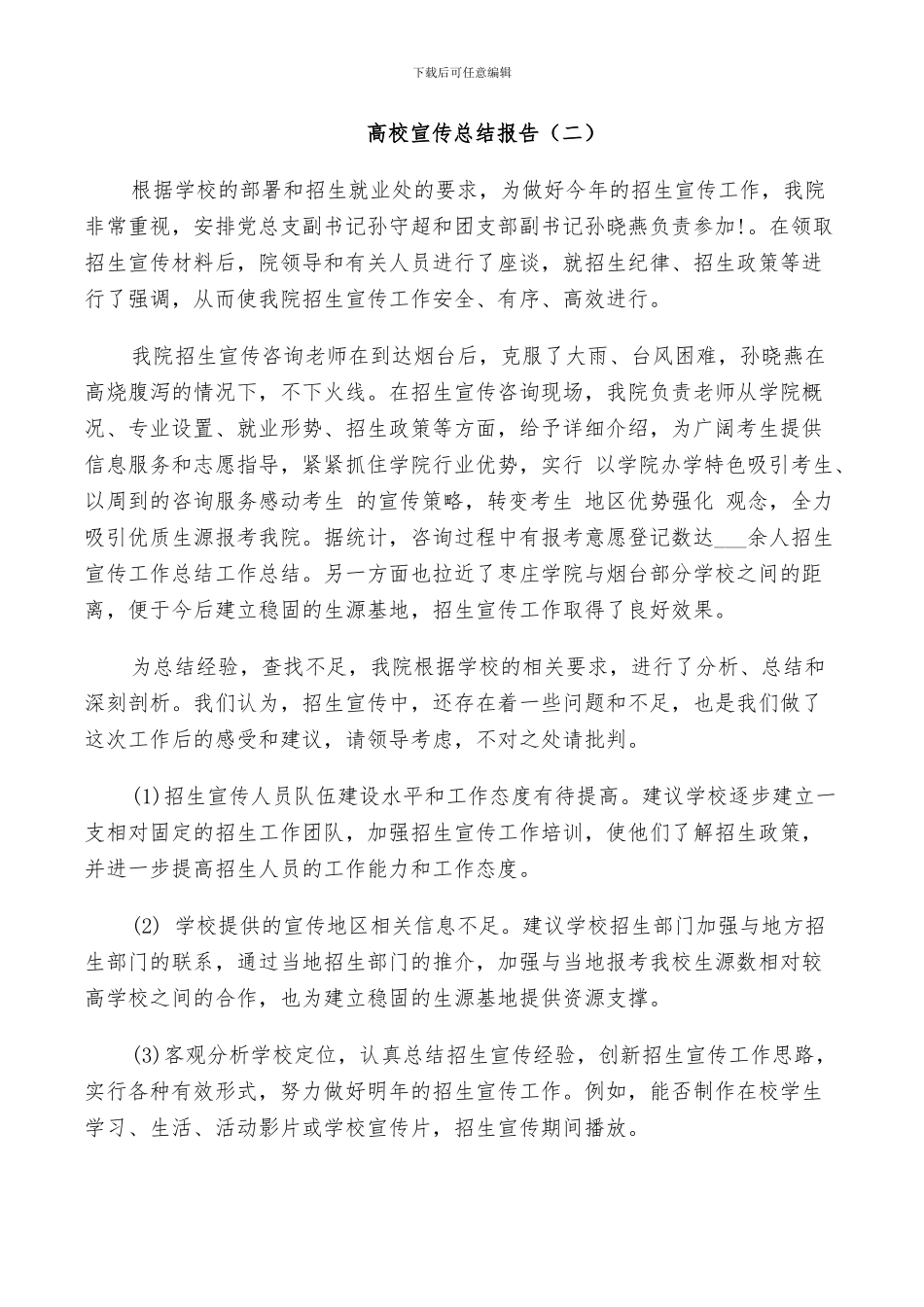 2024高校招生宣传工作总结_第2页